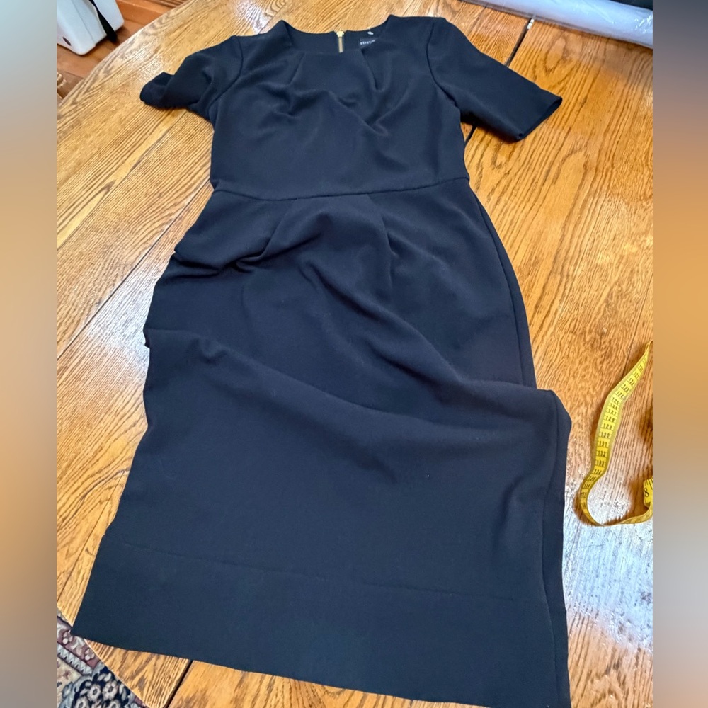 Betsy & Adam little black dress.  Gold zipper. Size 10.